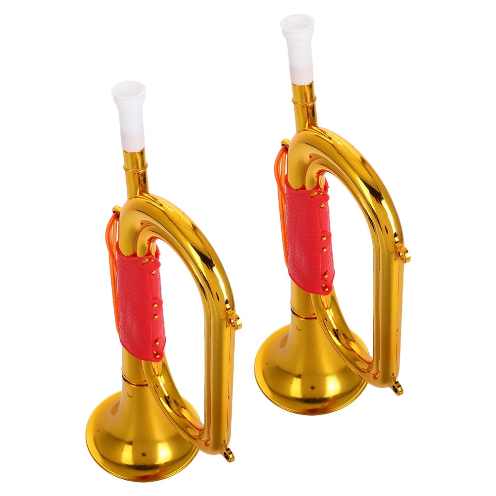 FRCOLOR 2pcs Children Trumpet Toy For Party Noisemaker And Cheerleading Trumpet Plastic Horn For Kids Musical Toy Soccer Blow Horn For Game Cheering Props