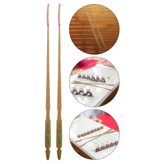 FRCOLOR 2pcs Chinese Dulcimer Accessory  Professional Yangqin Hammer Bamboo Dulcimer Hammer Mallets Yangqin Sticks Music Instrument Parts