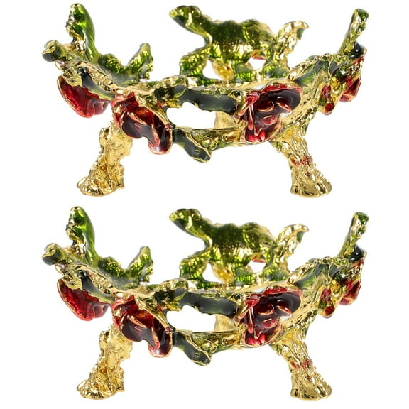 FRCOLOR 2pcs Crystal Sphere Stand Ball Display Holder Globe Metal Sphere Stand