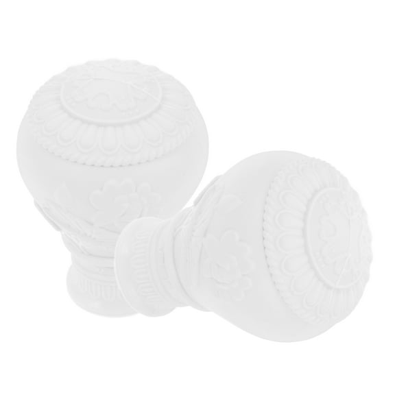 FRCOLOR 2pcs Curtain Rod Finials Curtain Rod End Cap Finials for Curtain Rods Curtain Rod Finials Window Curtain Rod End Curtain Rod Accessory