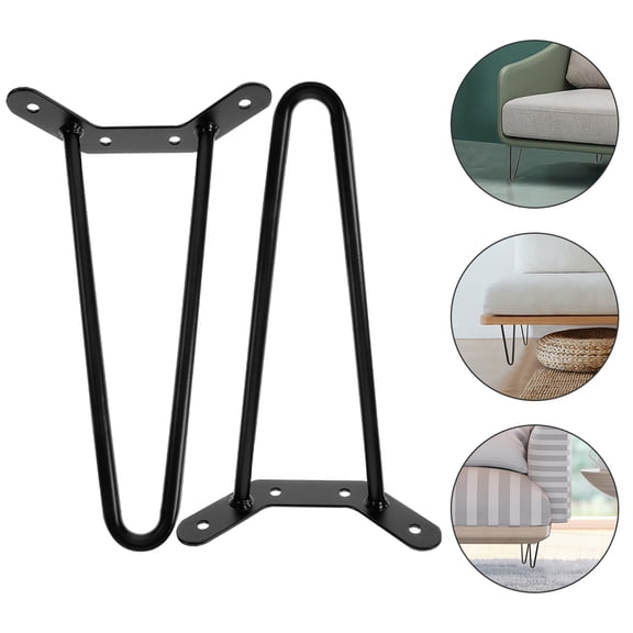 FRCOLOR 2pcs Desk Legs Hairpin Furniture Legs Replacement Wear-resistant Table Legs Table Supply