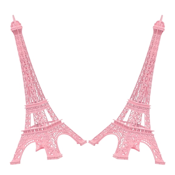 FRCOLOR 2pcs Eiffel Tower Ornaments French Landmarks Model French Decor Decorative Metal Figurines For Home French Travel Souvenirs Office Collectible Art Event Supplies