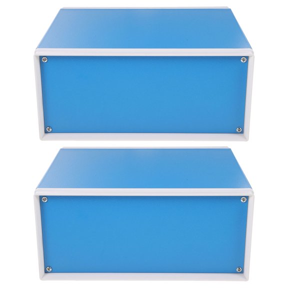 FRCOLOR 2pcs Electronic Project Enclosure Case Metal Junction Box Housing for Industrial and Outdoor Environments Ensuring Circuit Safety