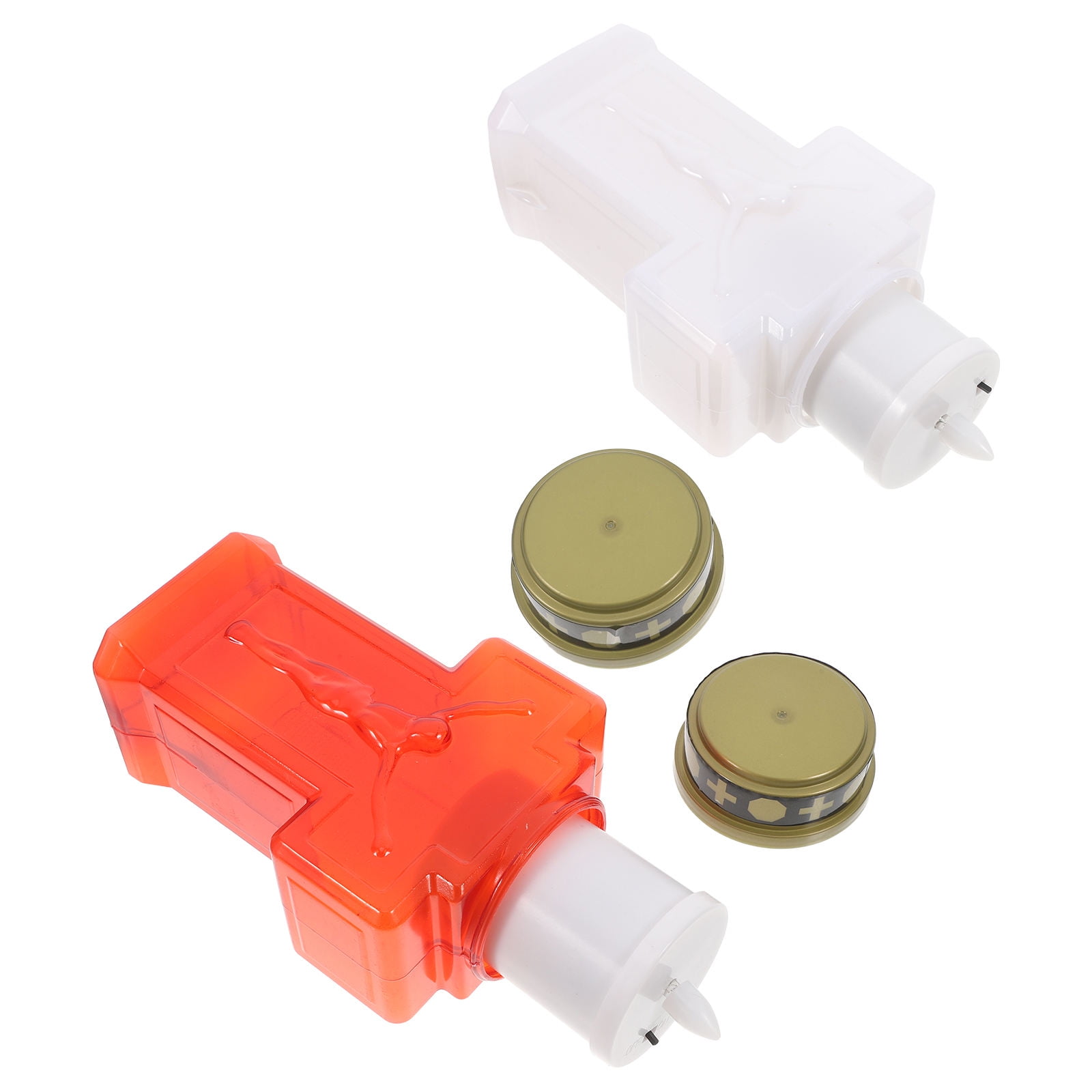 FRCOLOR 2pcs Eternal Lights Graves Cemetery Garden Light Memorial Candle Lantern For Grave Decorations With Flickering Candle