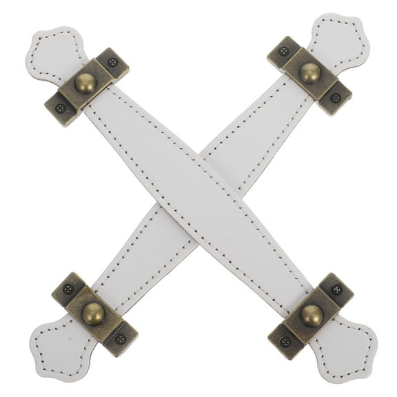 FRCOLOR 2pcs Fake Leather Hardware Drawer Pulls Vintage Furniture Handle Vintage Drawer Handle For Briefcase Suitcase Wardrobe Closet Cabinet Drawer