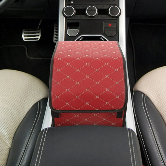 FRCOLOR 2pcs Foldable Car Trunk Storage Boxes for Space-saving PU Black Storage Box Great for Home or Car