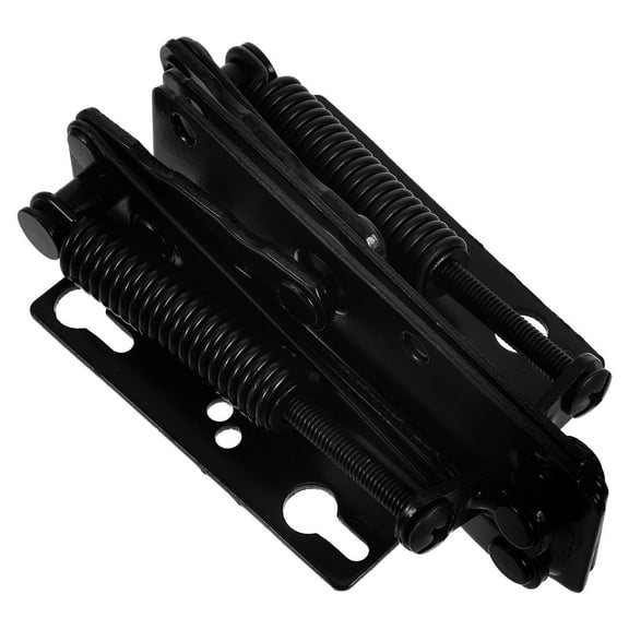 FRCOLOR 2pcs Foldable Lifting Brackets 85 Degree Spring Hinges for Sofa Folding Bed Corner Cabinet Bench Seat Toy Box Chest Furniture Storage Support Hinges Black