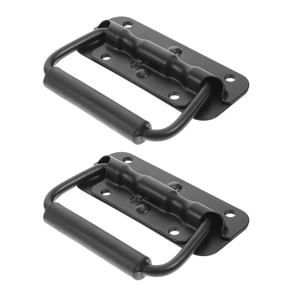FRCOLOR 2pcs Folding Pull Handles Stainless Steel Tool Chests And Equipment Boxes Folding Pull Handles Industrial Grade Foldable Handles