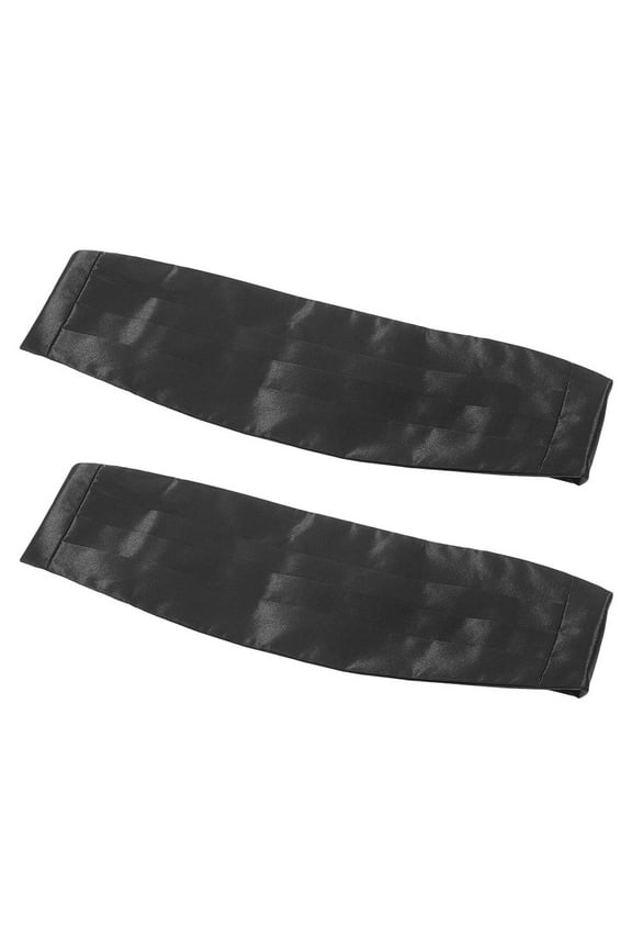 2pcs Formal Tuxedo Accessories Men Solid Color Cummerbund Adjustable Satin Waistband For Wedding And Party Events