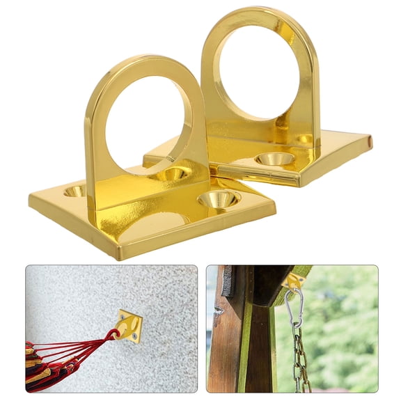 WASHWEPE Swing Hooks Zinc Alloy 2Pcs Golden For Rope Safety Barriers Event Organizers