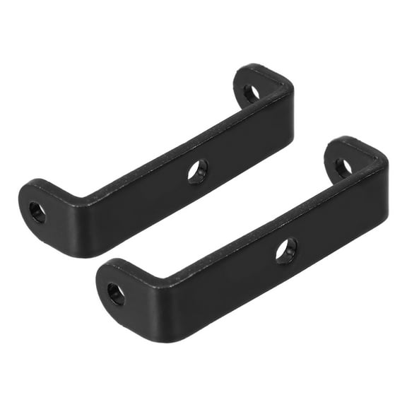 FRCOLOR 2pcs Heavy Duty U-Shaped Bracket for Mounting Shelves Steel Shelf Bracket with Center Hole for Industrial and Garage Use Convenient Shelf Mounting Converter Hardware