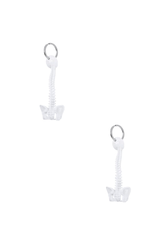 2pcs Human Spine Keychain Model Keyring for Biology Classroom Study Tools