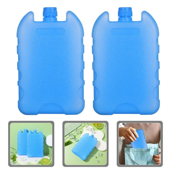 FRCOLOR 2pcs Ice Packs Reusable Ice Bags Sturdy Plastic Ice Packs Multi-Use Ice Packs Freezer Pack For Air Conditioner Fan Ice Packs Ice Block Cooler Freezer Packs