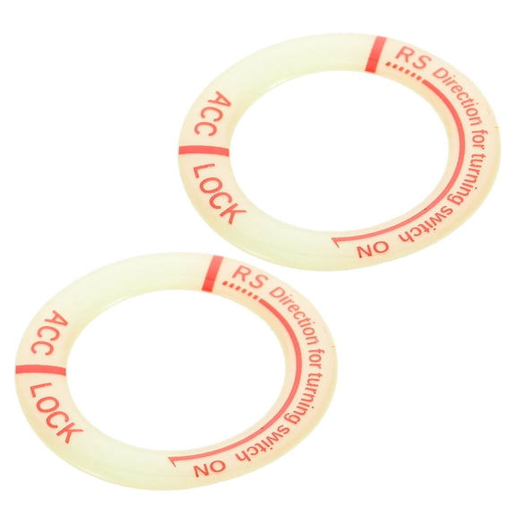 TAILTOSS 2Pcs Stylish Car Ignition Key Rings Luminous Trim Covers Easy Install for Vehicles