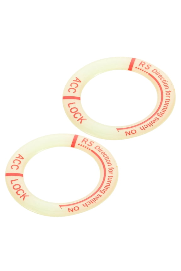 2Pcs Stylish Car Ignition Key Rings Luminous Trim Covers Easy Install for Vehicles