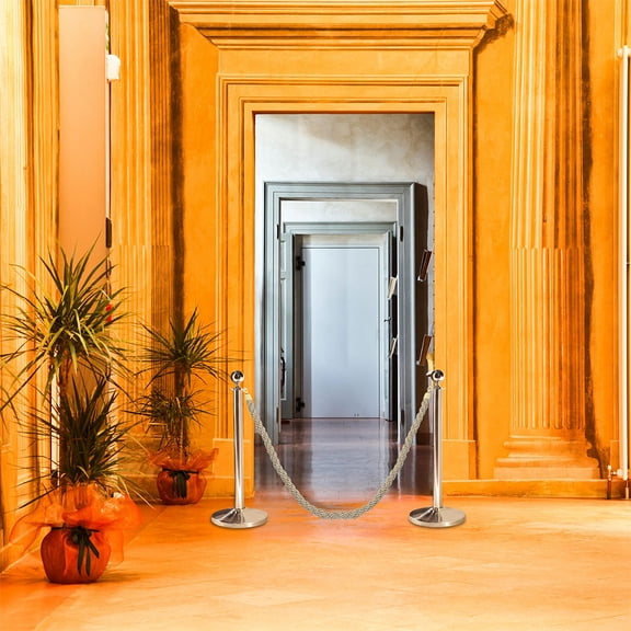 FRCOLOR 2pcs Line Barrier Rope Crowd Rope Barrier Guardrail Rope Crowd Control Belt Barrier Crowd Control Rope Queue Stanchion Replacement Rope