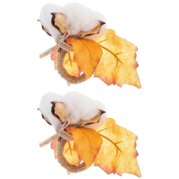 LABSERRON Tsgiving Maple Leaf Napkin Rings Plastic Assorted Color for Table Setting 2Pcs