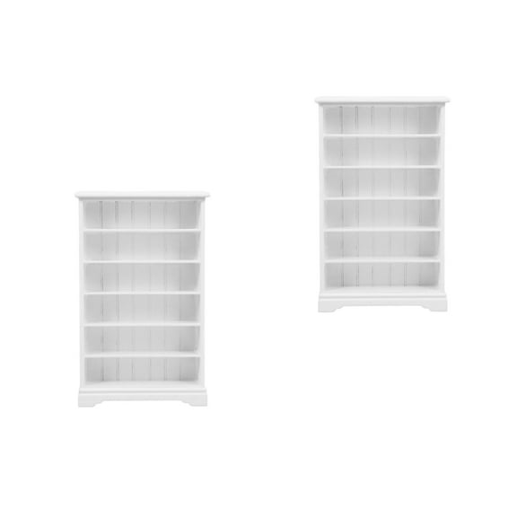 FRCOLOR 2pcs Miniature Dollhouse Furniture 1:12 Scale 6-Layer Wooden Bookshelf Miniature Wood Bookcase Dollhouse Library Mini Dollhouse Accessory For Dolls