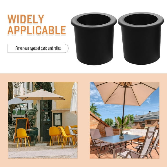 FRCOLOR 2pcs Outdoor Patio Umbrella Hole Plug Weather-Resistant Silicone Umbrella Plug Patio Table Umbrella Hole Ring Umbrella Stabilizer Sleeve