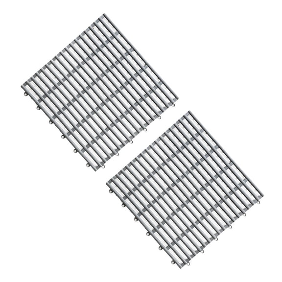 FRCOLOR 2pcs PVC Cuttable Splicing Bath Mat Waterproof Floor Pad with Drain Holes