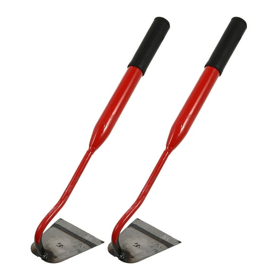FRCOLOR Gardening Hand Hoe Red High-Carbon Steel for Decor and Weeding 2Pcs