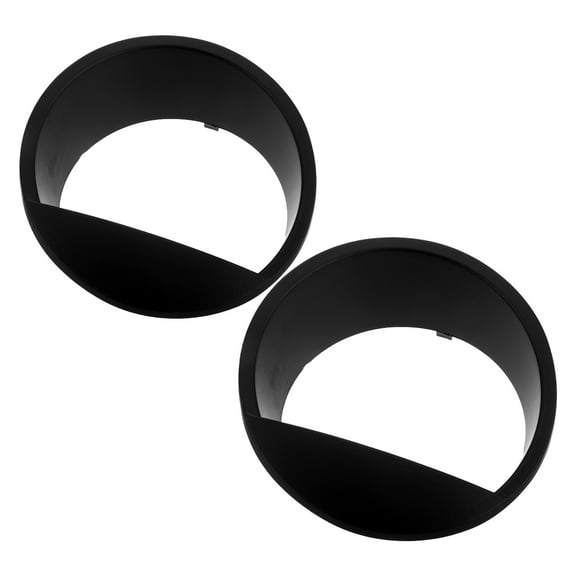 FRCOLOR 2pcs Plastic Headlight Cover Trim 7 Inch Light Lamp Bezels Matte Black Headlight Cover Guard Car Accessories