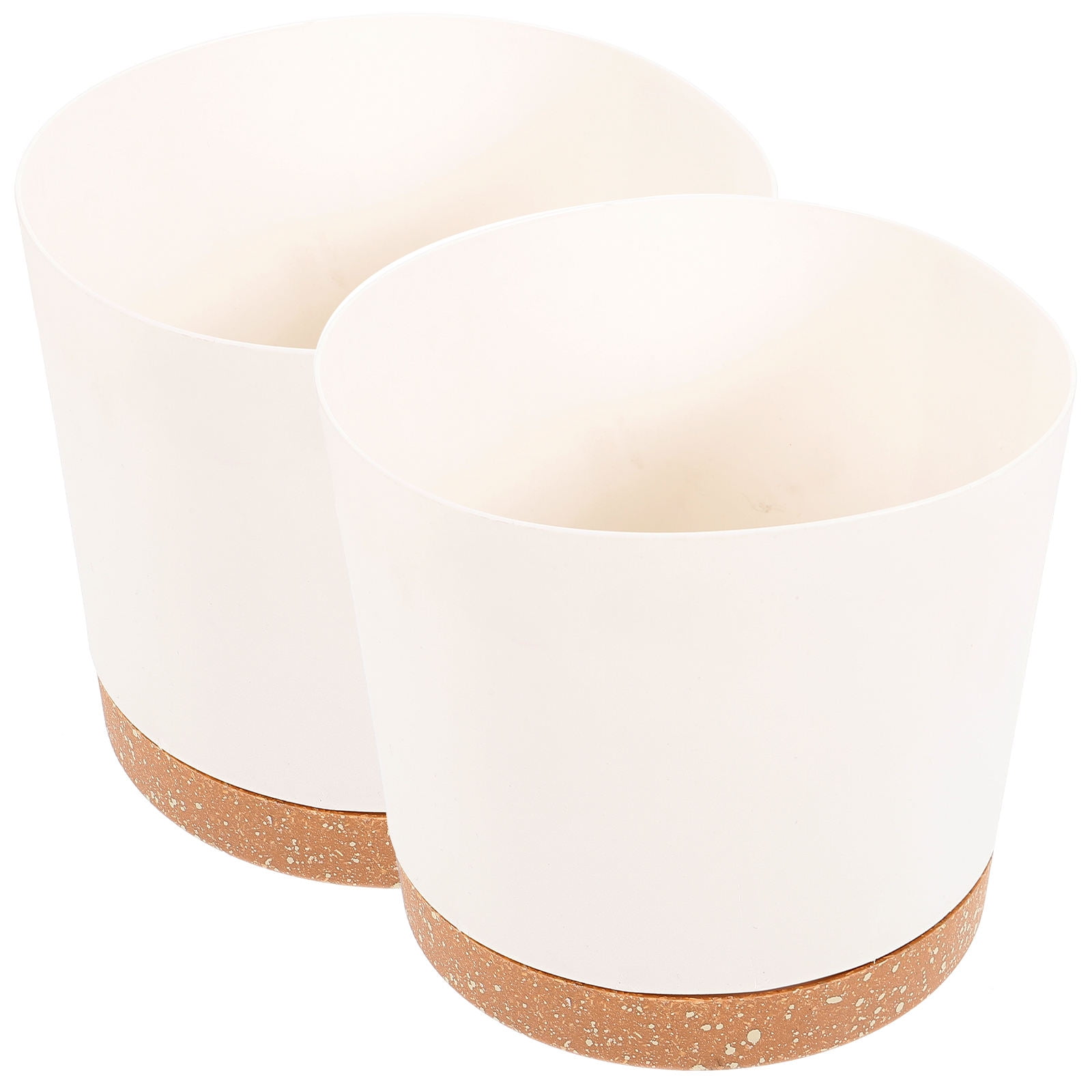 FRCOLOR 2pcs Plastic Plant Pots Planter for DIY Painting Art Vase Succulent Pot Indoor Flowerpots Gardening