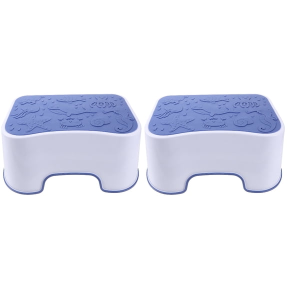 FRCOLOR 2pcs Plastic Stool Squatting Foot Stool Plastic Stool Bathroom Toilet Stool Squatting Stool