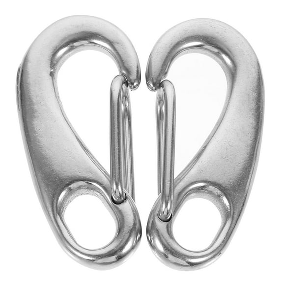 WRISTBIQUE Metal Clasp Buckle Wire Rope Buckles Silver 2Pcs