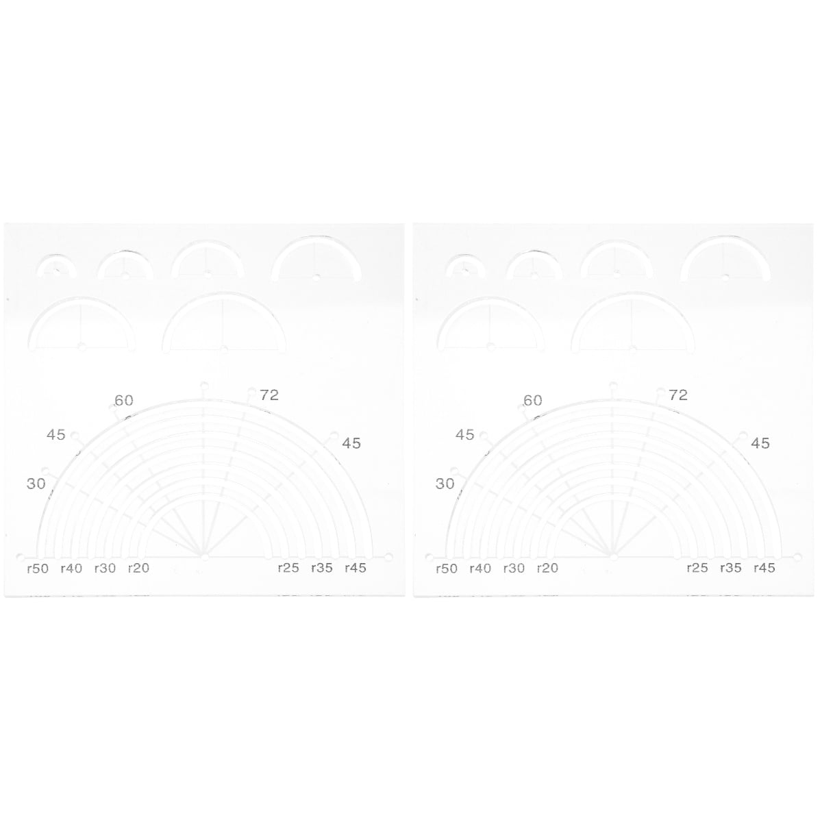 FRCOLOR 2pcs Quilting Ruler Semicircle Patchwork Cutting Template ...