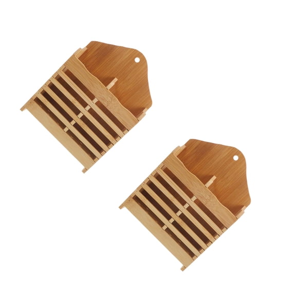 FRCOLOR 2pcs Rabbit Bunny Feeder Wooden Manger Rack Grass Holder for Small Animal