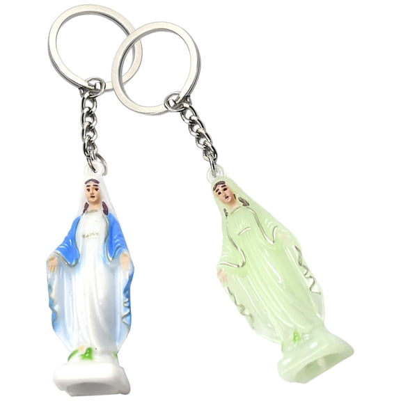 FRCOLOR 2pcs Religious Keyrings Jesus Key Chains Keychain Bags Keyring Catholic Hanging Ornament