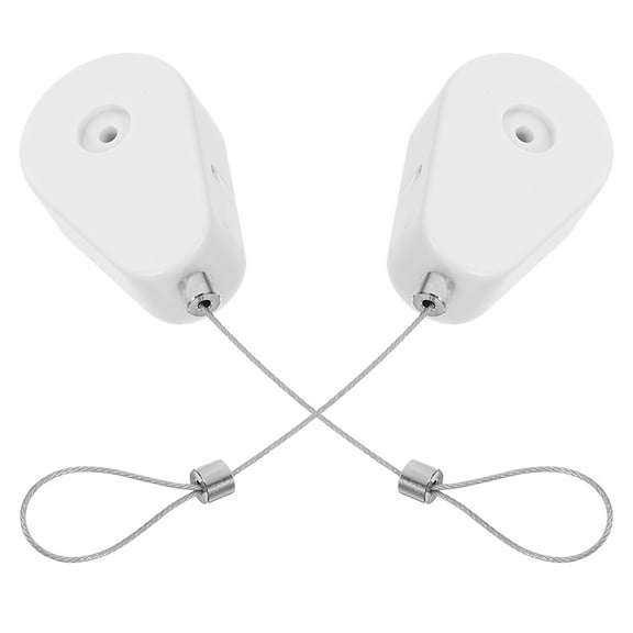 FRCOLOR 2pcs Retractable Remote Control Cable Tether Lock Box with Adjustable Locking Leash Remote Control Security Lanyard Lock for TV Remote Control