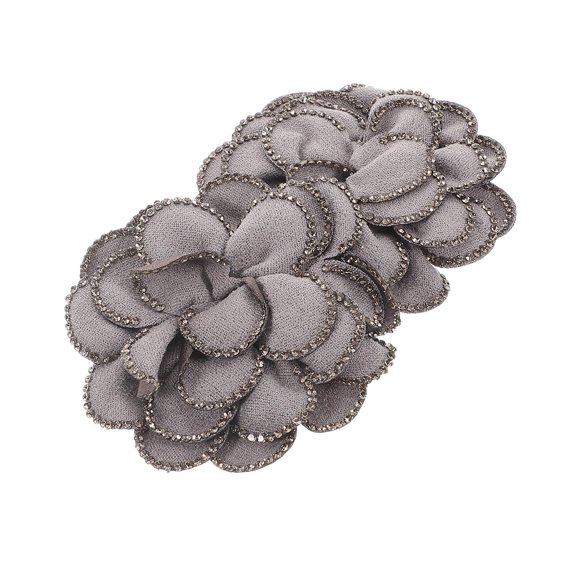 FRCOLOR 2pcs Rose Flower Shoe Clips for Women, Rhinestone Shoe Charms, Detachable Decorative Buckles, Winter Wedding Bridal Heels Accessories
