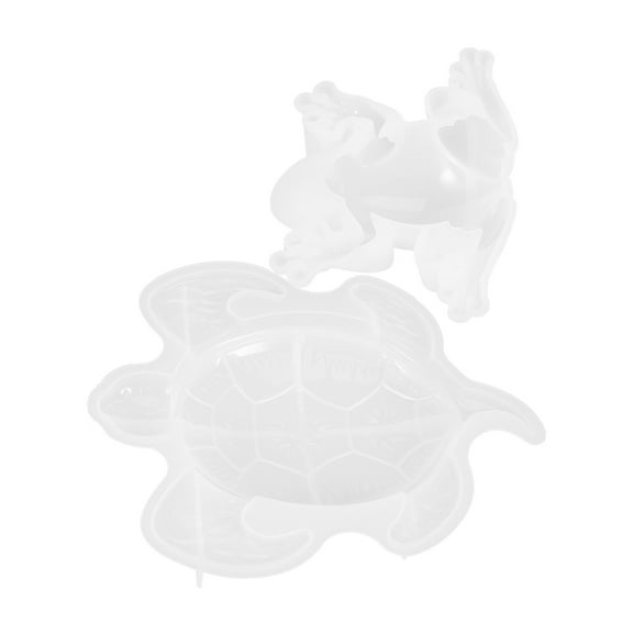 FRCOLOR 2pcs Silicone Frog Mold Casting Mold Silicone Epoxy Silicone Mold Turtle Modeling Mold