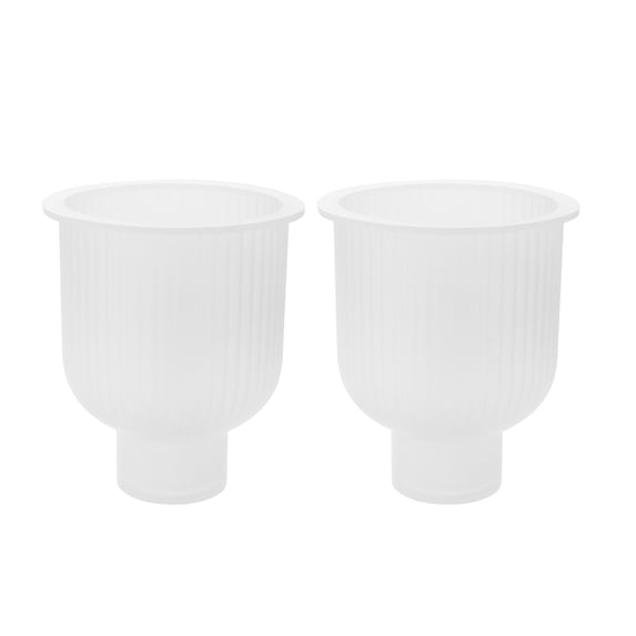 FRCOLOR 2pcs Silicone Vase Mold for Resin Flower Vase Epoxy Resin Casting Mold for DIY Art Craft Home Decor and Display Ornament Molds for Resin Cement Plaster Container
