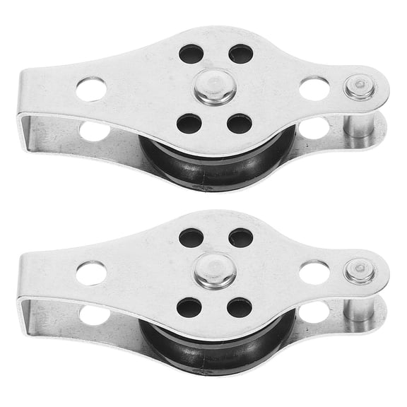 FRCOLOR 2pcs Stainless Steel Boat Pulley For Marine And Kayak Use Wheel Kayak Hardware Boat Anchor Pulley Stainless Steel Marine Hardware Pulleys For Lifting