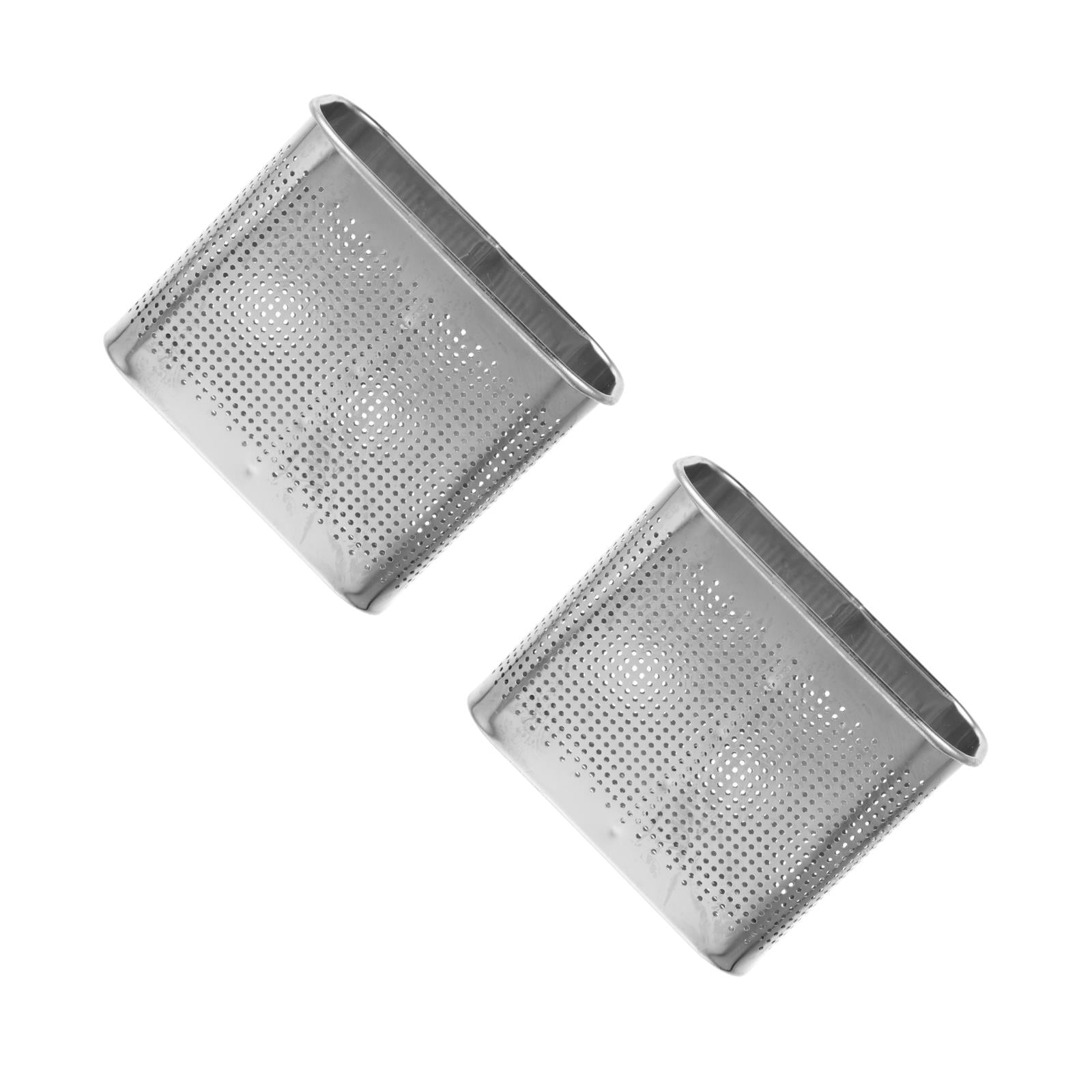 FRCOLOR 2pcs Stainless Steel Chopstick Holder Kitchen Wall Utensil Holder 2-compartment Spoon Holder Hanging Type Cutlery Holder Basket