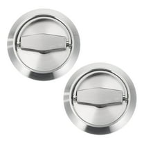 FRCOLOR 2pcs Stainless Steel Recessed Invisible Door Handle Cabinet Pull Handles,1.97"X1.97"X1.18"