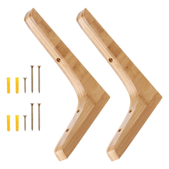 FRCOLOR Sturdy Wooden Shelf Brackets for Holding Multi Use Crafted from Wood Versatile Application 2pcs