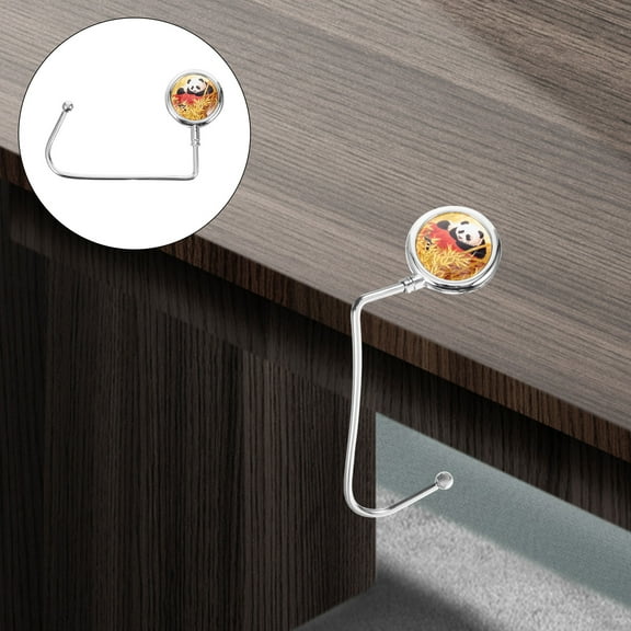 FRCOLOR 2pcs Tabletop Metal Hook for Handbag Backpack Purse Table Bag Hook Heavy Duty Table Hook