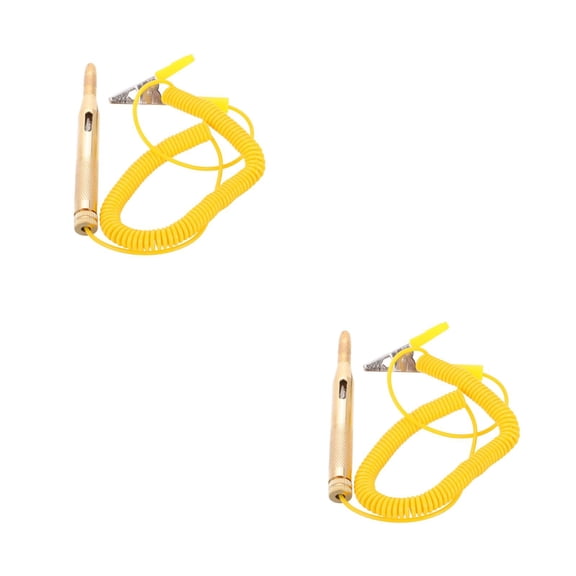 FRCOLOR 2pcs Test Light Automotive Circuit Tester With Voltage Auto Bidirectional Voltage Tester 6v 12v 24v Electric Test Pen With Extended Spring Wire Probe For Car Rv Fuse Tester