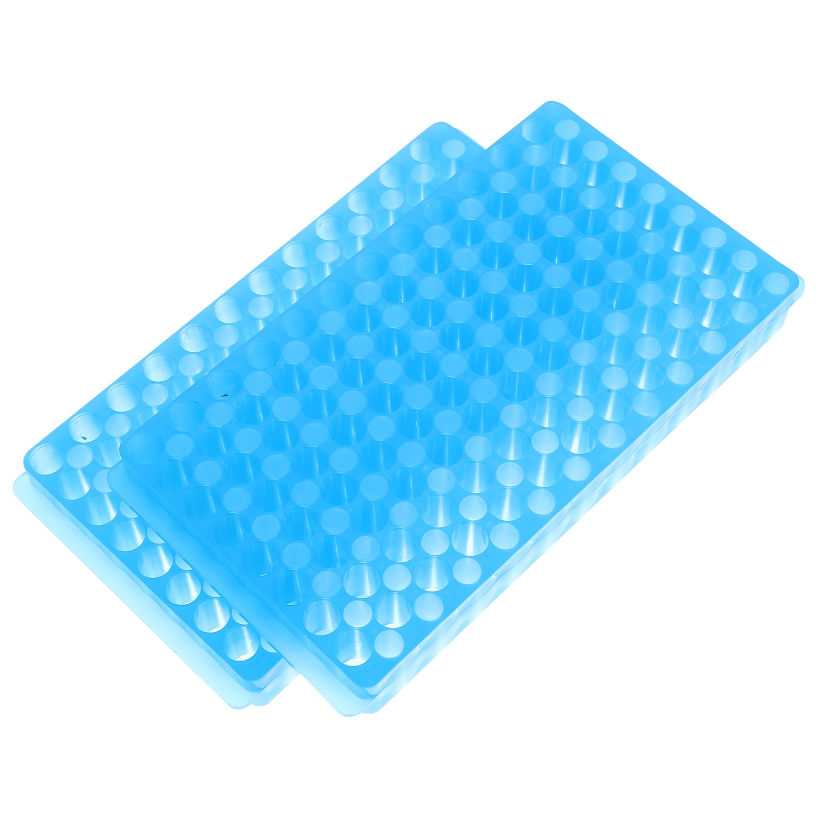 WRISTBIQUE Pipe Rack Test Tube Holders Blue Plastic 2Pack 8.3X4.3X0.9In ...