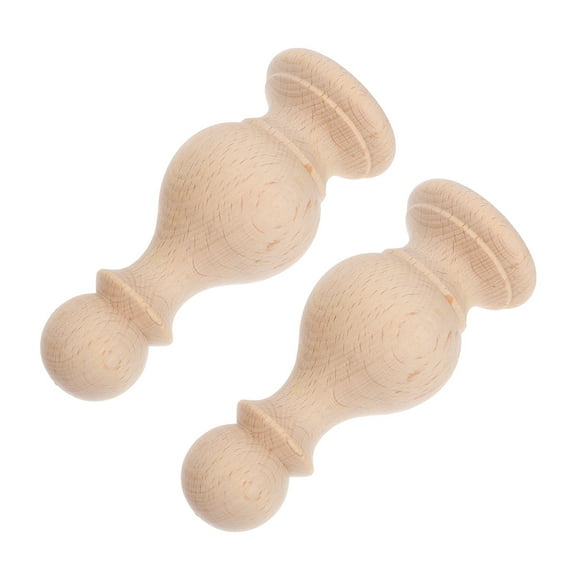 Elegant Decorative Wood Finials for Home Furniture with Solid Wood Construction and Intricate