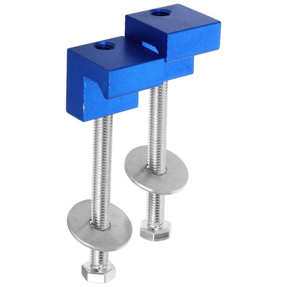 FRCOLOR 2pcs Universal Fit Aluminum J Hook Toolbox Fastener Kit J Hook Truck Crossover Tool Pickup Toolbox Rail Mounting Kit  for Pickup Trucks