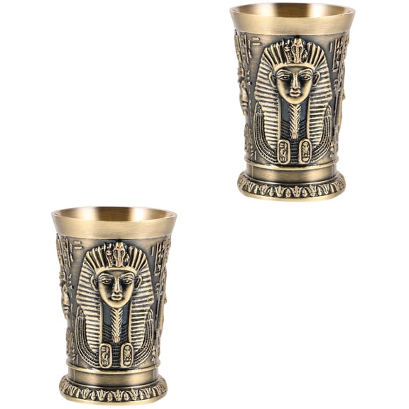 LABSERRON Copper Wine Cup Luxurious Gift for Home Bar Decoration 2Pcs