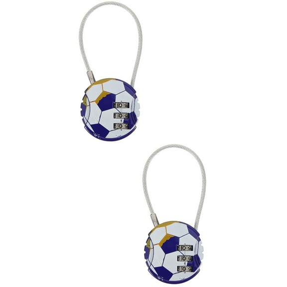 FRCOLOR 2-Pack Football Shape Wire Lock Cable Drawer Security Locks for Tool Box Accessories