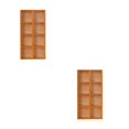 thumbnail image 1 of FRCOLOR 2pcs Wooden Tray Organizer 8 Compartment Organizer Wooden Chalk Case Decorative Wood Crate Jewelry Storage Key Holder Divided Box Desk Organizer Cosmetics Holder Box Storage Case, 1 of 8