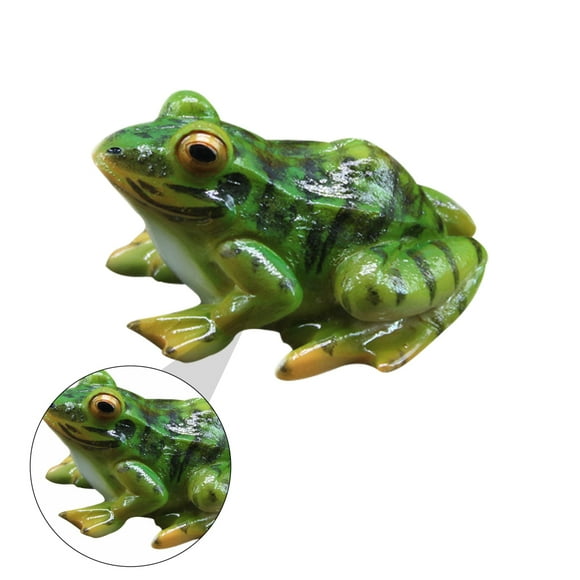 FRCOLOR 3 PCS Landscape Frog Flowerpot Hummingbird Solar Office Green