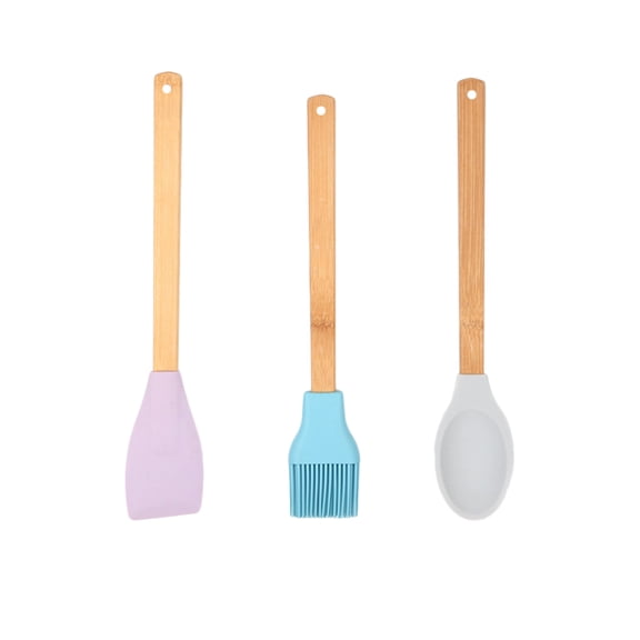 FRCOLOR  3 Pcs Baking Tool Set Slotted Spoon Cooking Spatula Scraper Tools